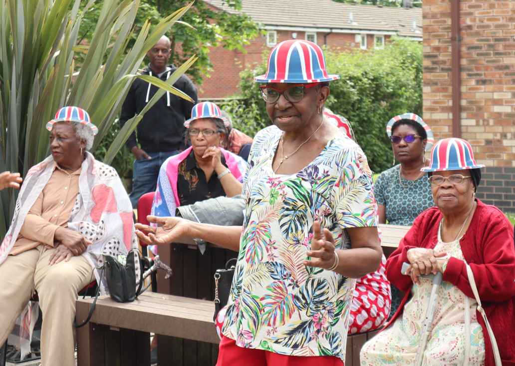 Residents having a party